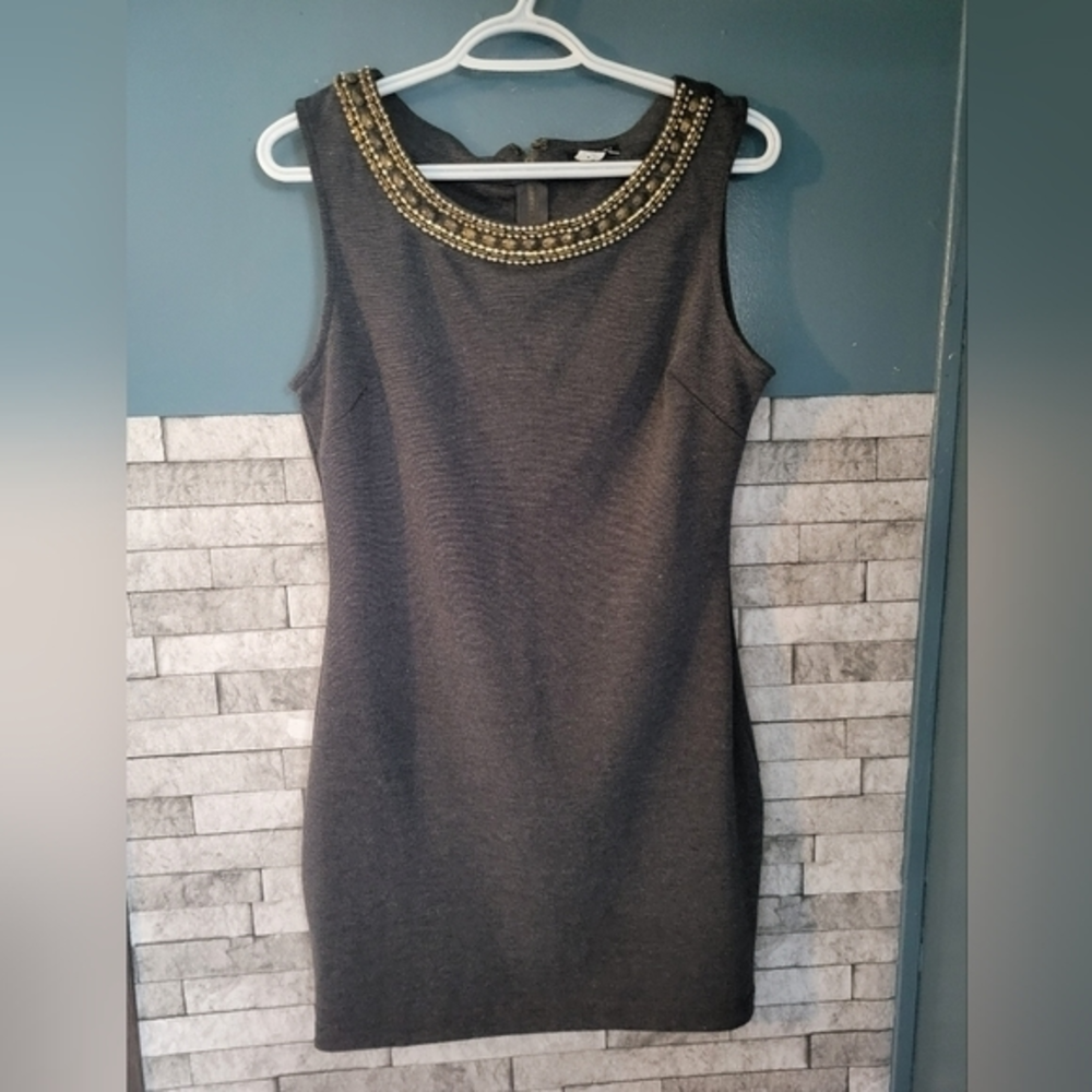 Nikibiki Beaded Collar Sleeveless Mini dress Size Large